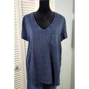 Universal Thread V Neck Tee Large Blue